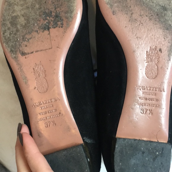SOLD. Aquazzura Belgravia Suede Lace-up Flats - Picture 3 of 4